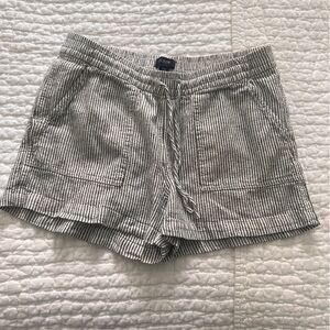 J. Crew Black and White Striped Shorts